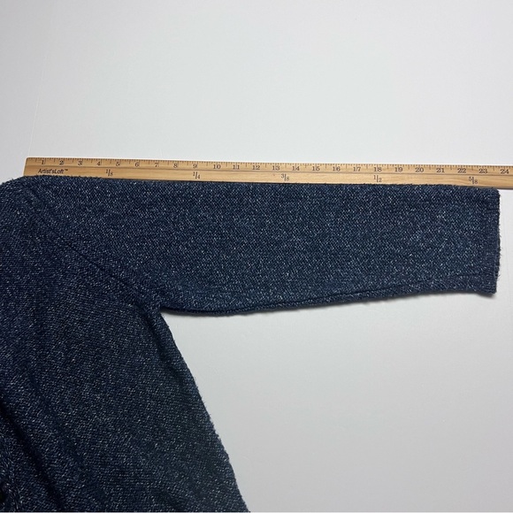 MARINA RINALDI Giacca Maglia Wool Blend Blue Knit Sweater Plus Size Medium (14) - Picture 7 of 12